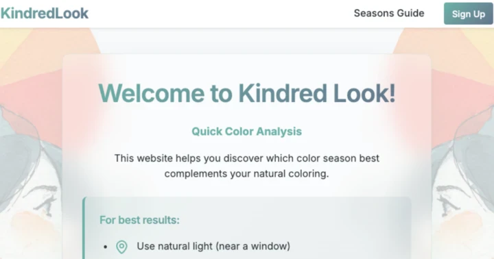Screenshot of Kindred Look project